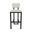 London 30 Inch Bar Height Stool In Sable Onyx and Earthy Oak