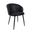 Looma Vegan Leather Metal Side Chair Set of 2 In Black