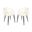 Looma Vegan Leather Metal Side Chair Set of 2 In Ivory