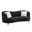 Lori Black Velvet Tuxedo Arm Sofa