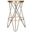 Lorna Beige and Gold Leaf Counter Stool