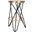 Lorna Black and Gold Leaf Counter Stool