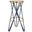 Lorna Navy and Gold Leaf Bar Stool
