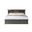 Louis Philippe III Bookcase Bed (Dark Gray) (Queen)