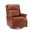 Louise Genuine Leather Swivel Rocker Recliner In Saddle