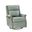 Louise Genuine Leather Swivel Rocker Recliner In Sage