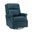 Louise Genuine Leather Swivel Rocker Recliner In Turquoise