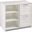 Louver Low Loft 2 Dr Chest-Shelves White