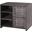 Louver Low Loft 2 Dr Chest W-Shelves Antique Grey