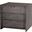 Louver Low Loft 3 Dr Chest Antique Grey