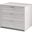 Louver Low Loft 3 Drawer Chest White