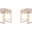 Louvre Counter Stool in Cream and Titanium Gold (Set of 2)