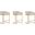 Louvre Counter Stool in Cream and Titanium Gold (Set of 3)