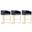 Louvre Counter Stool Set of 3 In Black