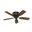 Low Profile 42 Inch Ceiling Fan and Pull Chain In New Bronze and Weathered Oak