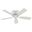 Low Profile 42 Inch Ceiling Fan and Pull Chain In White and Snow White