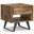 Lowry Solid Acacia Wood End Table In Distressed Golden Wheat