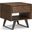 Lowry Solid Acacia Wood End Table In Rustic Natural Aged Brown