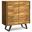 Lowry Solid Acacia Wood Medium Storage Cabinet In Distressed Golden Wheat