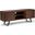 Lowry Solid Acacia Wood TV Media Stand In Distressed Charcoal Brown