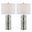 Lucano Table Lamp Set of 2 In Silver