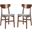 Lucca Cherry and Gray Retro Dining Chair Set of 2