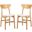 Lucca Natural and White Retro Dining Chair Set of 2