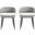 Luce Dining Chair Set of 2 In Stone Grey