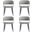 Luce Dining Chair Set of 4 In Stone Grey