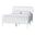 Lucera 6-Drawer Full Platform Bed with Bobbin Frame In White