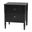 Lucera Bobbin Wood Nightstand with Two Drawers In Black