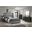 Lucia 61 Inch Upholstered Wingback Bedroom Set In Grey