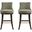 Lucia Barstool Set of 2 In Leaf Green