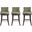 Lucia Barstool Set of 3 In Leaf Green