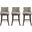 Lucia Barstool Set of 3 In Taupe
