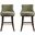 Lucia Counter Stool Set of 2 In Leaf Green