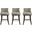Lucia Counter Stool Set of 3 In Taupe