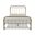 Lucia Queen Complete Bed with Metal Profile and Platform In Milky Gold