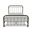 Lucia Queen Complete Bed with Metal Profile and Platform In Weathered Bronze