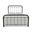 Lucia Queen Complete Bed with Metal Profile In Weathered Iron