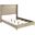 Lucia Upholstered Queen Wingback Panel Bed Beige