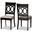 Lucie Modern and Contemporary Sand Fabric Upholstered and Espresso Brown Finished Wood 2-Piece Dining Chair Set