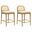 Lucio Counter Height Bar Stool Set of 2 In Amber Glow and White