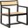 Lula Black and Natural Cane Accent Chair
