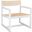Lula White and Natural Cane Accent Chair
