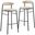 Lume Modern Bar Stool In Dark Taupe Set of 2