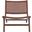 Luna Brown With Cognac Leather Woven Accent Chair