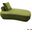 Luna Curved Outdoor Chaise In Green