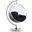 Luna Durable Fabric Acrylic Swing Chair In Black