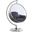 Luna Durable Fabric Acrylic Swing Chair In Grey